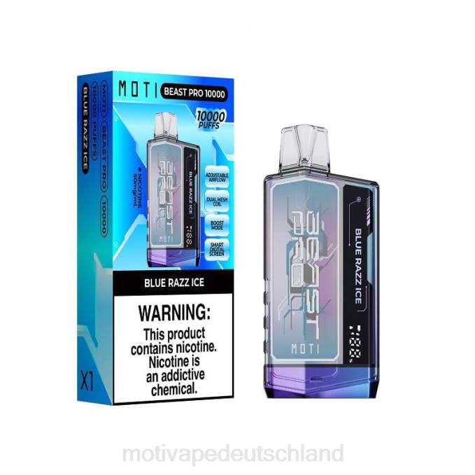 6L2V38 MOTI Beast Pro Einweg-Vaporizer (5 %, 10.000 Züge) blauer Sturm | MOTI vape review