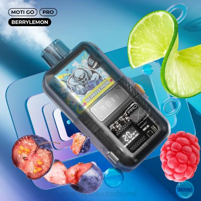 6L2V11 MOTI Go Pro Einweg-Vaporizer (5 %, 12.000 Züge) BeereZitrone | MOTI vape Deutschland