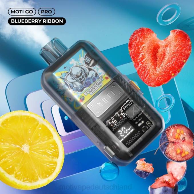 6L2V14 MOTI Go Pro Einweg-Vaporizer (5 %, 12.000 Züge) Blaubeerband | MOTI vape kaufen
