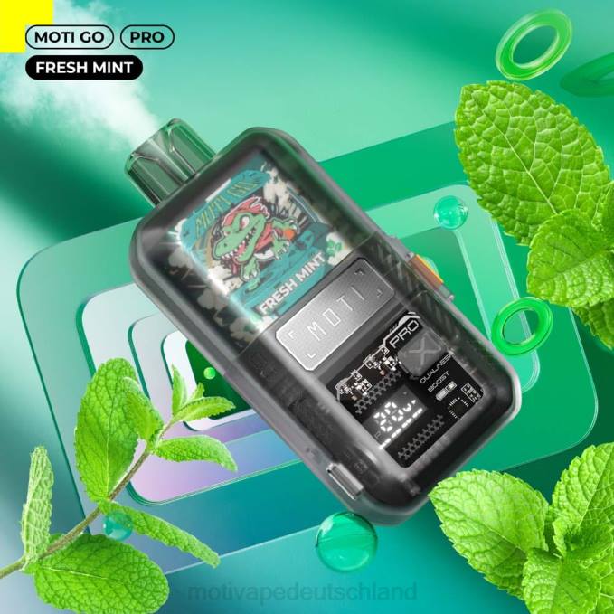 6L2V16 MOTI Go Pro Einweg-Vaporizer (5 %, 12.000 Züge) frische Minze | MOTI vape pop Deutschland