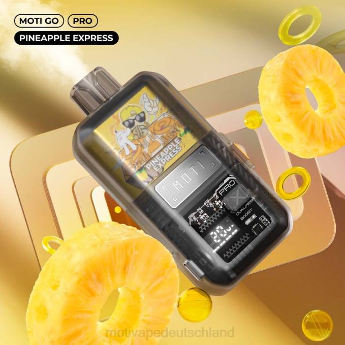 6L2V17 MOTI Go Pro Einweg-Vaporizer (5 %, 12.000 Züge) Ananas Express | MOTI vape disposable Deutschland