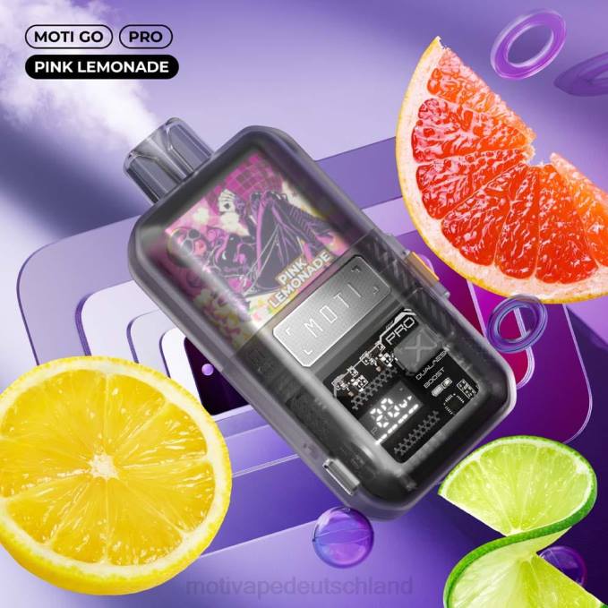 6L2V18 MOTI Go Pro Einweg-Vaporizer (5 %, 12.000 Züge) pinke Limonade | MOTI vape review