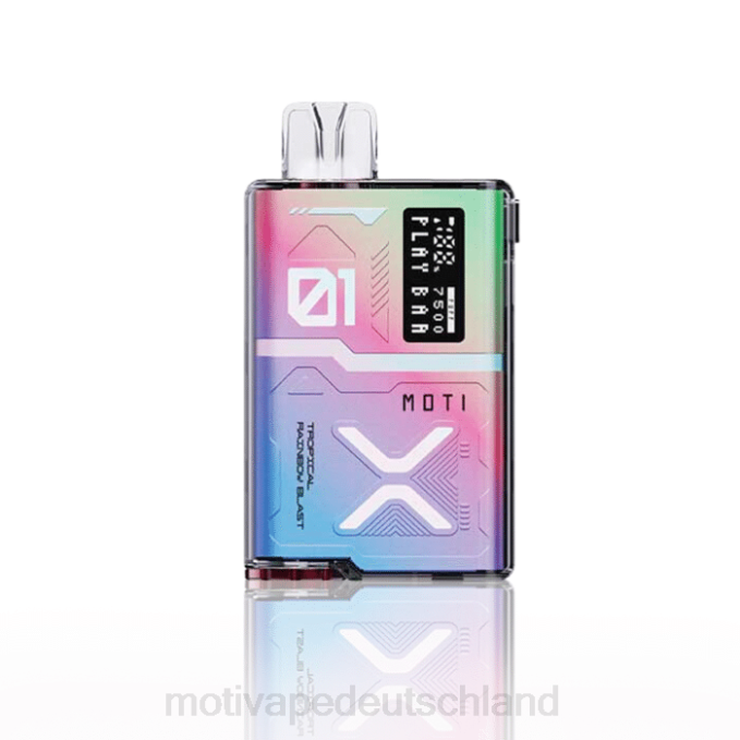 6L2V54 MOTI Play Bar 7500 Einweg-Vaporizer (5 %, 7500 Züge) tropische Regenbogenexplosion | MOTI vape kaufen