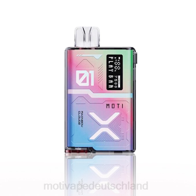 6L2V57 MOTI Play Bar 7500 Einweg-Vaporizer (5 %, 7500 Züge) Regenbogenwolken | MOTI vape disposable Deutschland