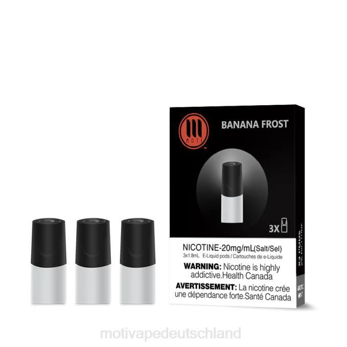 6L2V107 MOTI klassische Schoten Bananenfrost | MOTI vape disposable Deutschland