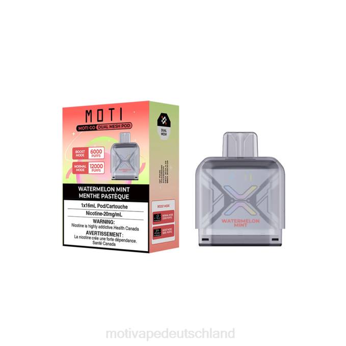 6L2V89 MOTI Go Pro Einwegkapsel Wassermelonenminze | MOTI vape refill