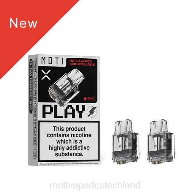 6L2V121 MOTI Play Pod 1,00 Ohm nachfüllbar 1 Stk | MOTI vape Deutschland